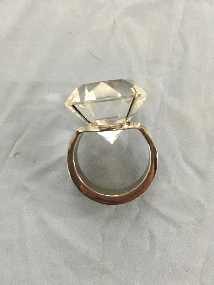 Glass Diamond Ring Napkin Holder eBay