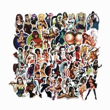 50pcs Sexy Evil Women Stickers Witch Villain Hentai Anime Girl Vinyl Laptop Car