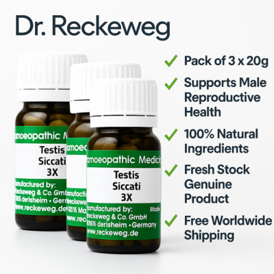 Dr. Reckeweg Testes Siccati 3X  | Homeopathic Reproductive Support 20g x 3