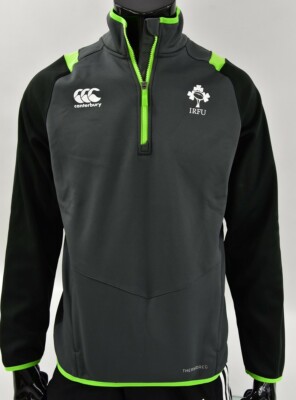 Sweat-shirt Canterbury IRFU Homme - Taille M - Mi-zippé Thermorégulé - Rugby Irlandais