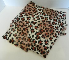 Fabric Leopard Cheetah Print 2 1/2 Yards 45 Inches Wide Polyester Brown Black