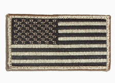 UNITED STATES MILITARY ARMY USAF FLAG PATCH 3.5"X2" HOOK & LOOP MADE IN THE USA