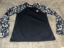 NWOT HURLEY Women's Black Floral Shirt Sz Small Sun UPF 50 Swim Long Sleeve