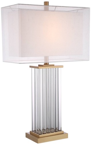 Darcia Modern Table Lamp 29" Tall Clear Crystal Glass for Bedroom Living Room - Picture 2 of 10