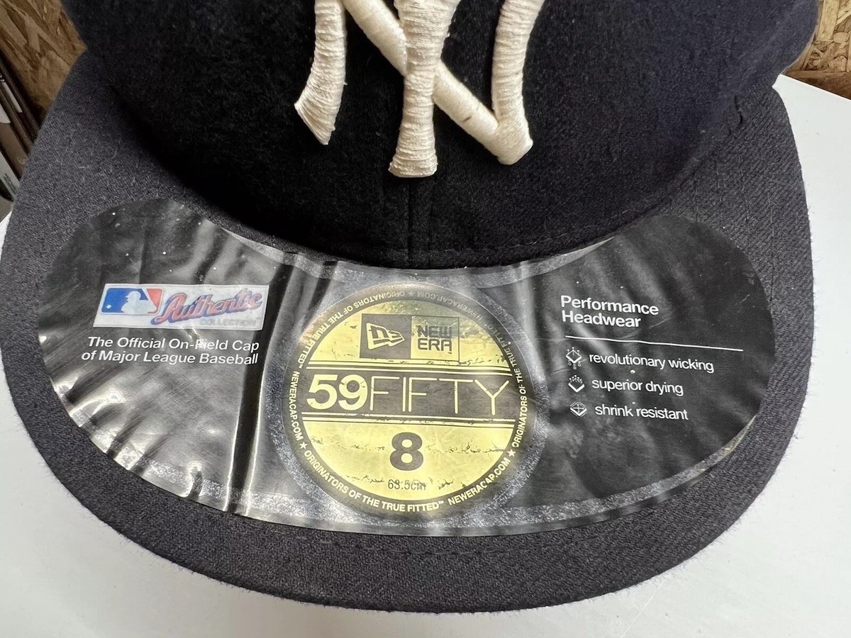 NY Yankees NEW ERA 59FIFTY Flat Bill Fitted Hat MLB On Field Hat