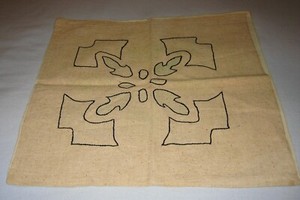 ARTS & CRAFTS MISSION LINEN EMBROIDERY PILLOW COVER - TO PAINT OR STITCH & FILL