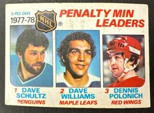 1978-79 O-Pee-Chee OPC Hockey - #66 Penalty Leaders - Tiger Wiliams- Maple Leafs