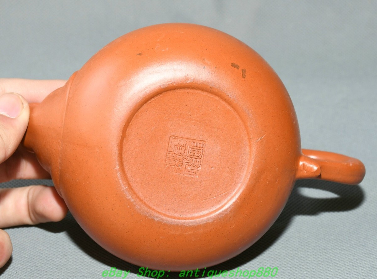陶器　壺 時代 海鼠釉 紫砂 壺 / 中国美術 紫泥 朱泥 検索： 鈞窯 鈞釉