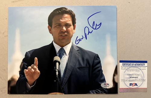 Ron DeSantis Signed 8x10 Photo PSA/DNA AUTHENTIC AUTOGRAPH GOVERNOR FLORIDA - Picture 1 of 4