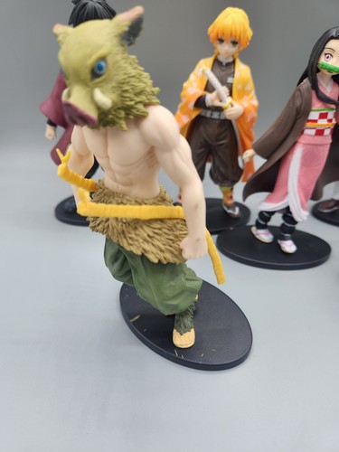 Lote de 6 figuras Demon Slayer Tanjirou Nezuko Zenitsu Inosuke 5,5" acción PVC - Imagen 2 de 14