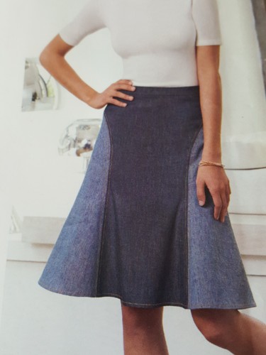Simplicity Pattern 8220 Color Blocked Skirt in 3 Lengths Sizes 14 to 22 UNCUT - Picture 4 of 6