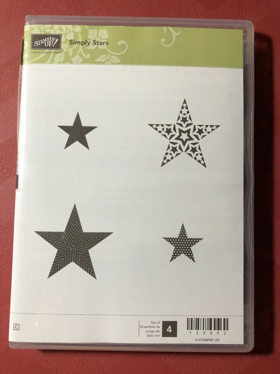 Stampin Up Simply Stars clear mount rubber stamps