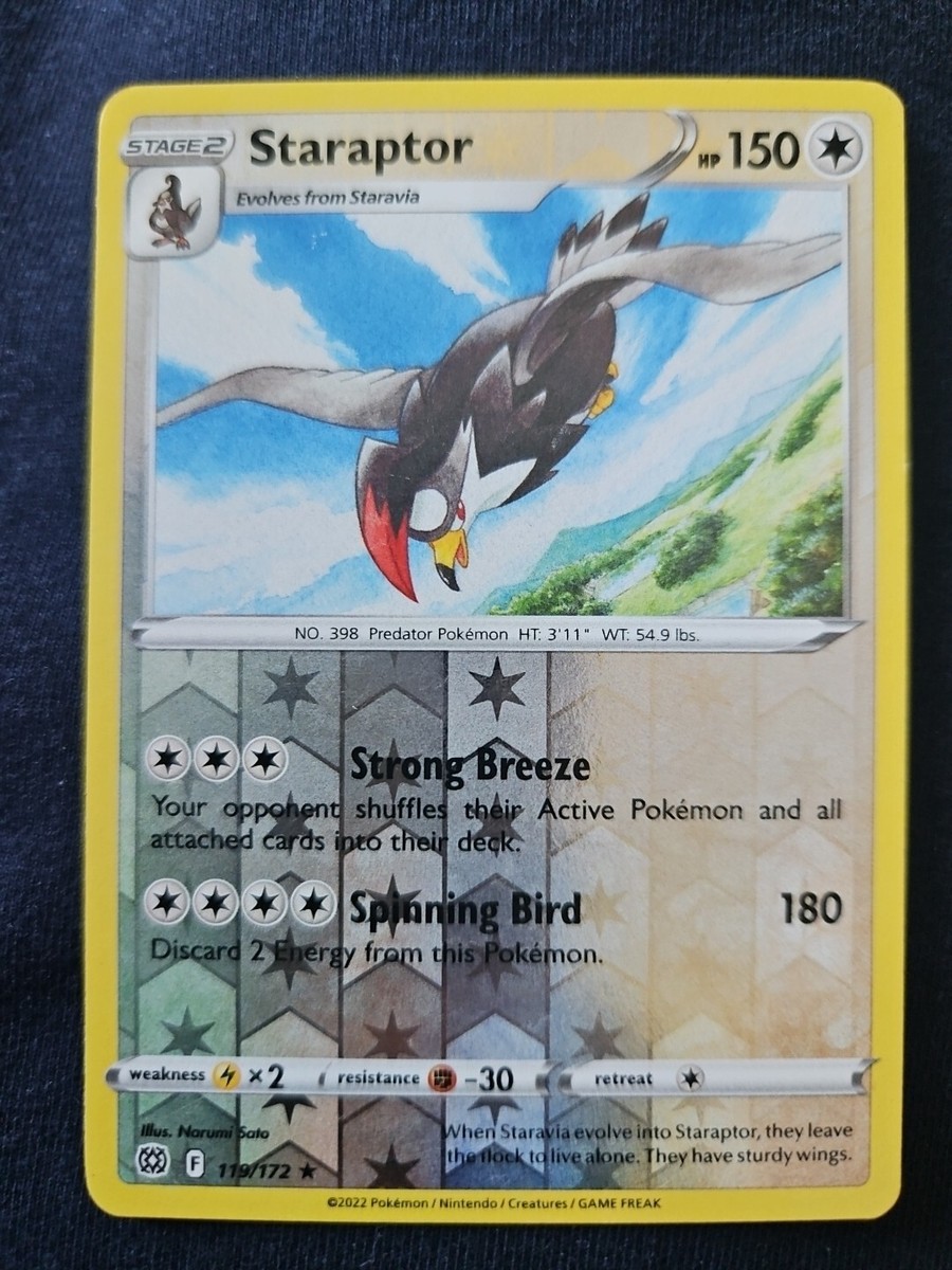 Staraptor 119/172 Brilliant Stars Reverse Holo Pokemon Card RARE