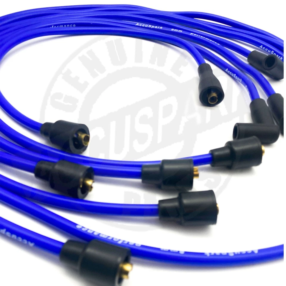 Conductores HT de rendimiento de silicio azul AccuSpark 8 mm para 6 cilindros Jaguar E-Type Foto 3 de 4