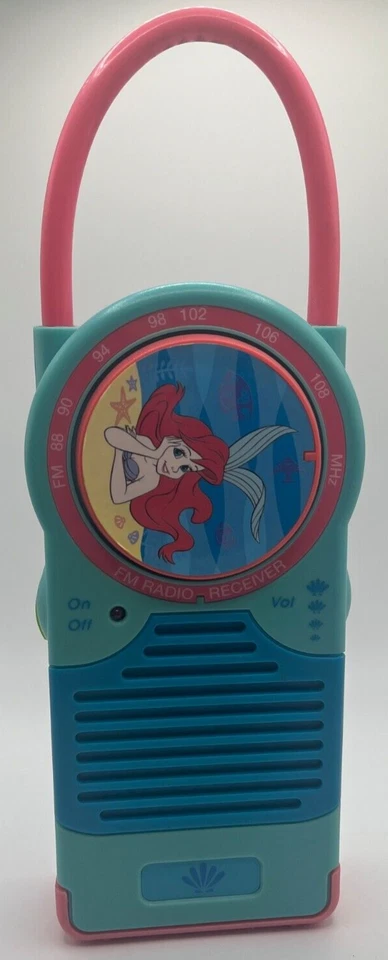 Receptor de rádio marítimo AM/FM vintage Disney Little Mermaid Ariel - Imagem 2 de 4