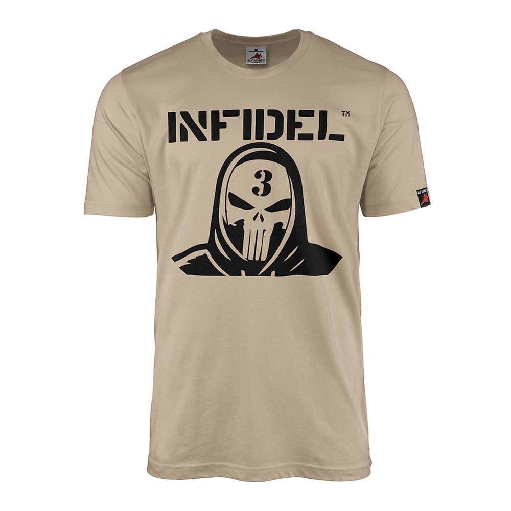 KEEN T shirt INFIDEL Skull Sniper cecchino sold unità esercito tedesco BW #23938