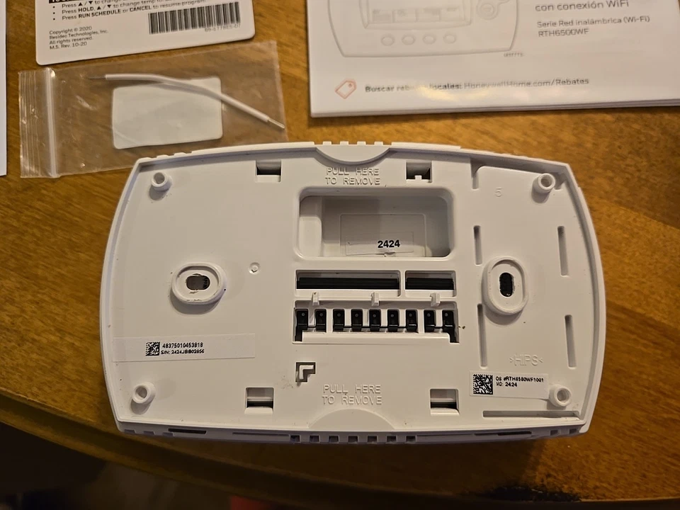 Honeywell RTH6580WF1001 WIFI 7Day Programable Smrt Thermostat MISSING PART 393-7 - Image 3 of 4