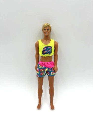 Mattel 1990 Barbie Hawaiian Fun Ken Doll Beach - Ken with Clothes Only - Loose