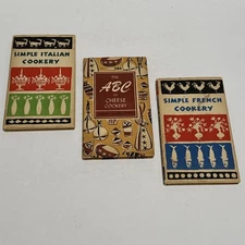 Vintage Peter Pauper Press Lot Of 3 Cooking Books HCDJ 1958-61 Italian French