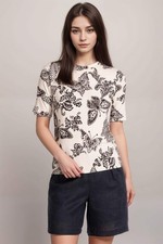 Johnny Was The Janie Favorite Fitted Elbow Sleeve Tee T15225-4