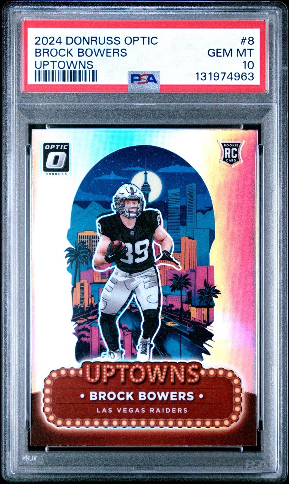 Brock Bowers Panini Donruss Optic Uptowns #8 Base