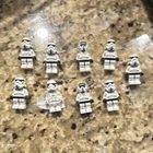 LEGO Stormtrooper Minifigure Lot of 9 White Plastic Minifigure Figures