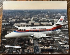 UNITED EXPRESS Airplane Over DC Vintage Aviation Airlines Archives 8x10” Photo