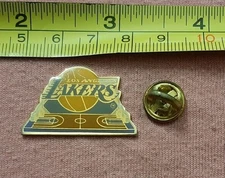Vtg Los Angeles Lakers Basketball Court Lapel Pin 1991 Imprinted Products NBA