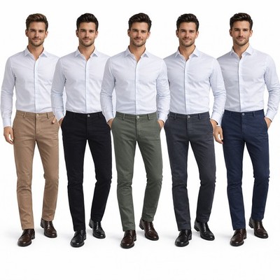 Herren Hose Slim Fit Chino Stretch mit Tasche America 42 bis 60 711A