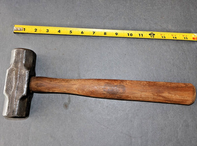 Vintage USM 4 lb Sledge Hammer W/Original Handle, USM Stamp on Head