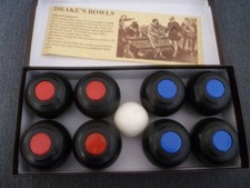 Nautalica Carpet Bowls 4 Red 4 Blue + Jack. Original Box & Instructions VGC