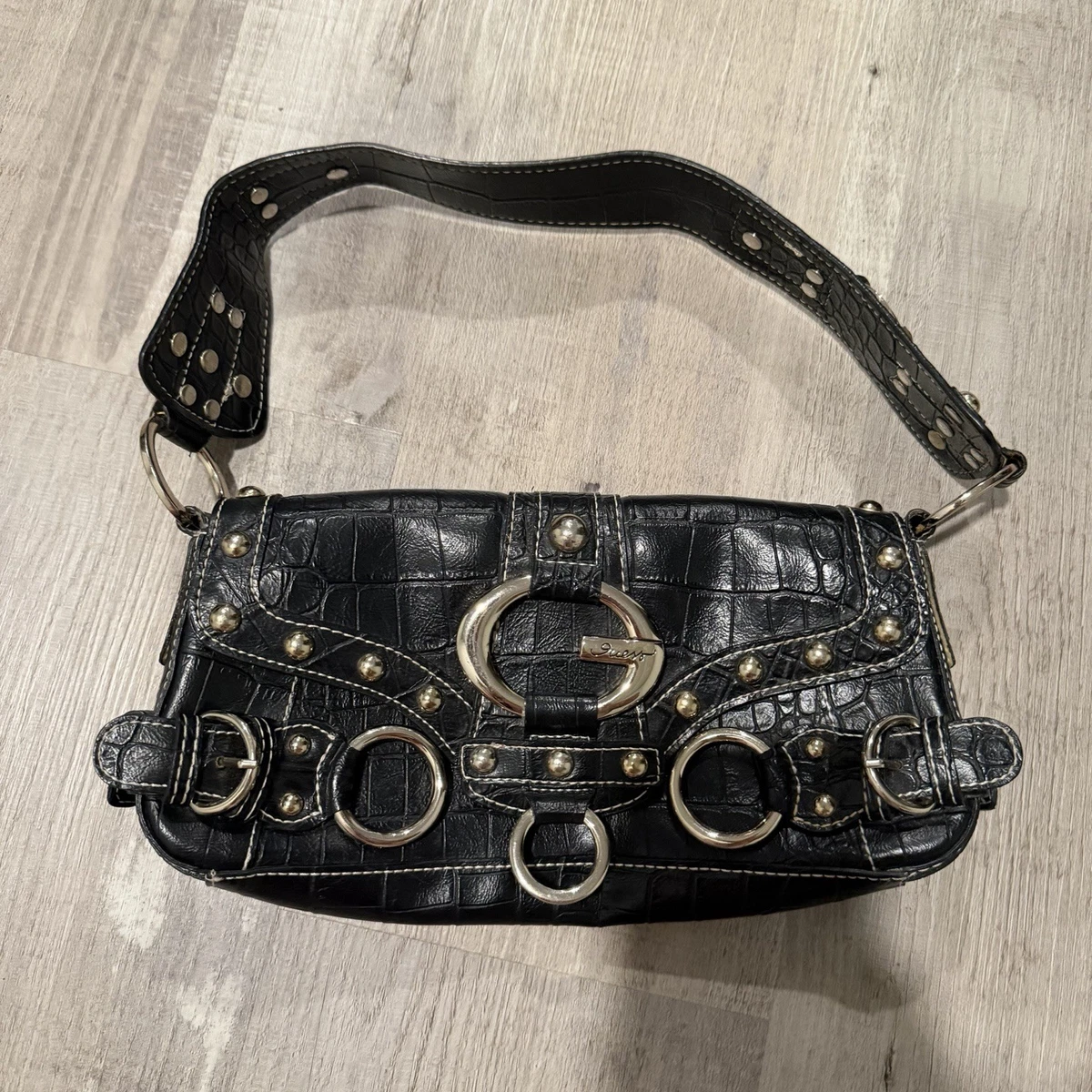 バッグ archive y2k 00s GUESS bag buckle black GUESS Buckle Bags & Handbags for Women for sale | eBay UK