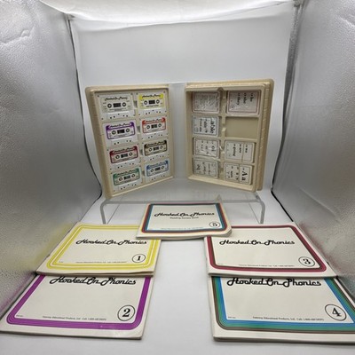 Hooked On Phonics 1992 Near Complete Box Set Cassette Tapes Workbooks VTG READ