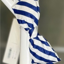 Janie and Jack Navy and White Striped Bow Headband