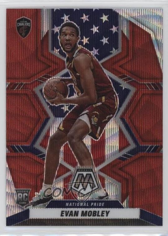 2021-22 Panini Mosaic National Pride Red Wave Prizm Evan Mobley #258 12po