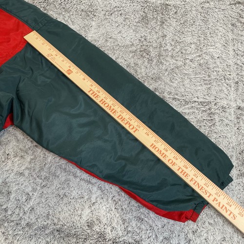 VTG Fila Jacket Mens L Large Green Puffer 90s 1/4 Zip Pullover Spell Out Logo - Picture 20 of 20