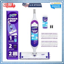 Swiffer PowerMop Multi-Surface Floor Mop Cleaning Kit for Wood Tile Vinyl