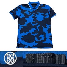 G/Fore Tech Jersey Golf Polo Shirt Men  s Size Medium In Camouflage Blue
