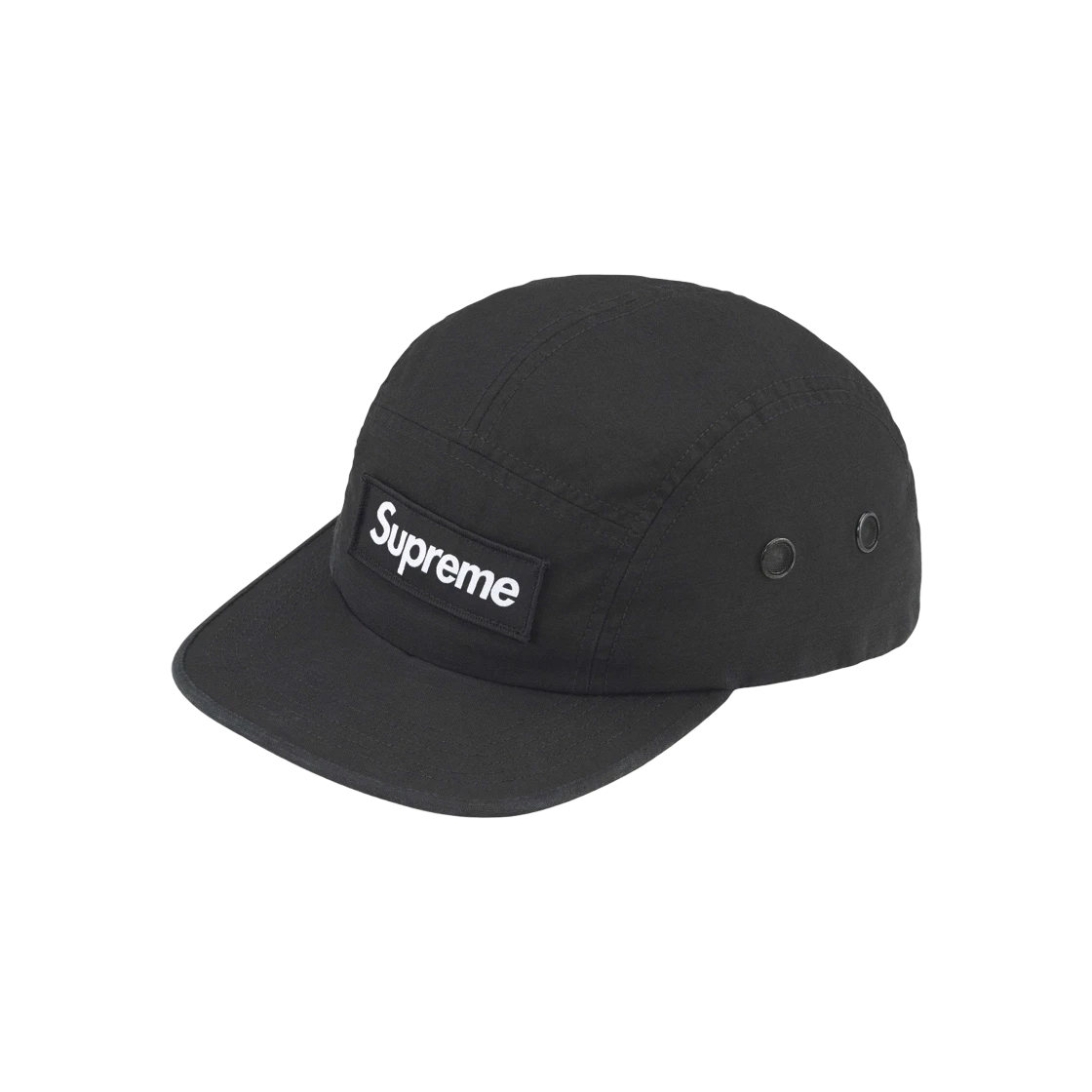 Casquette de camp militaire suprême noire   24FW