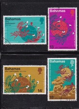BAHAMAS #358-361 USED CENTENARY OF UNIVERSAL POSTAL UNION