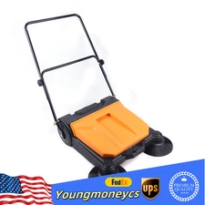 26" Industrial Hand-push Sweeping Sweeper Walk-behind Floor Sweeper 2720㎡/H