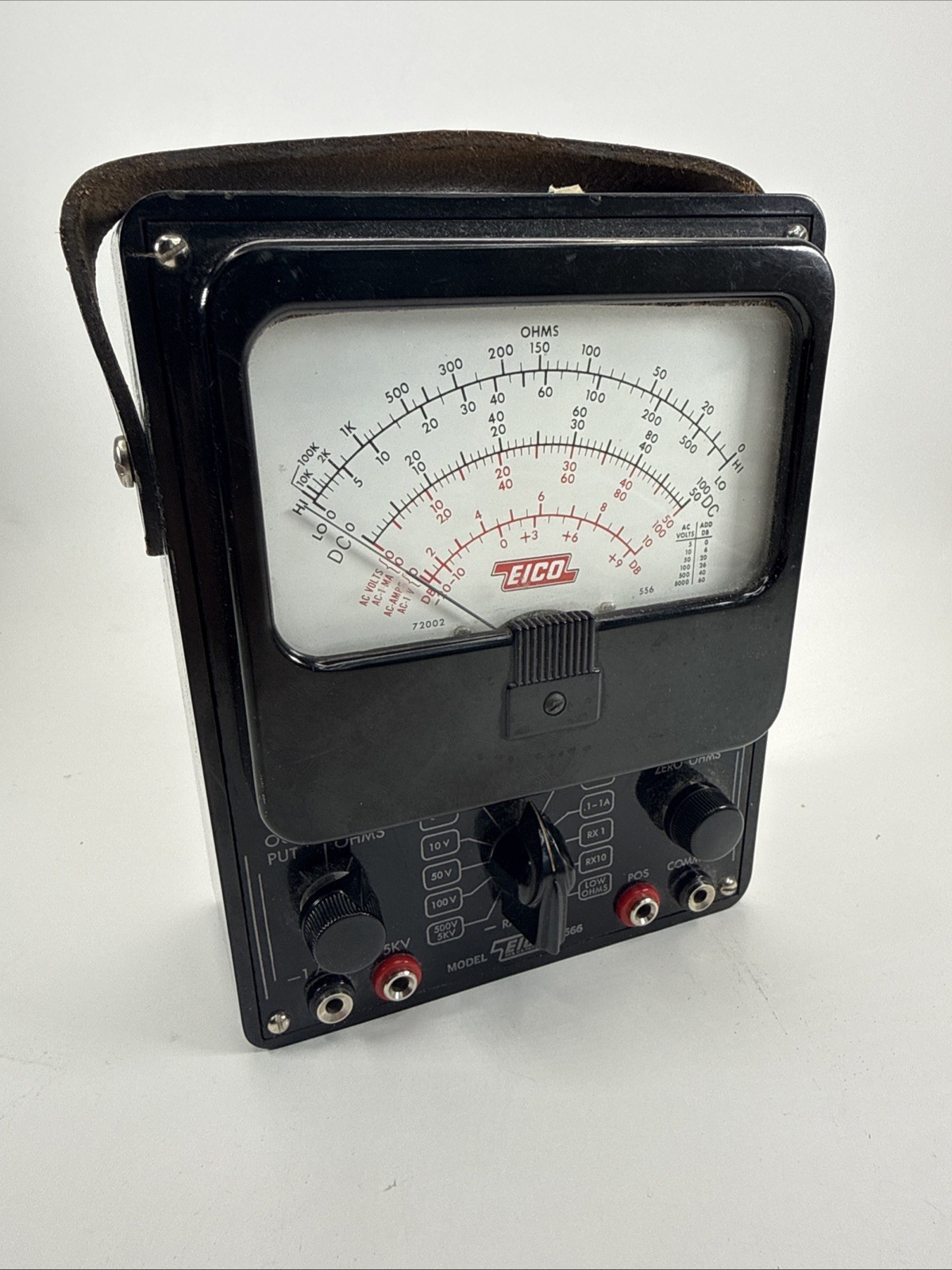 Vintage EICO Model 566 Analog Volt Ohm Multimeter AC DC Ohm Meter-Parts/Repair