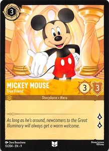 Mickey Mouse True Friend 13/204 Fabled Disney Lorcana 020156