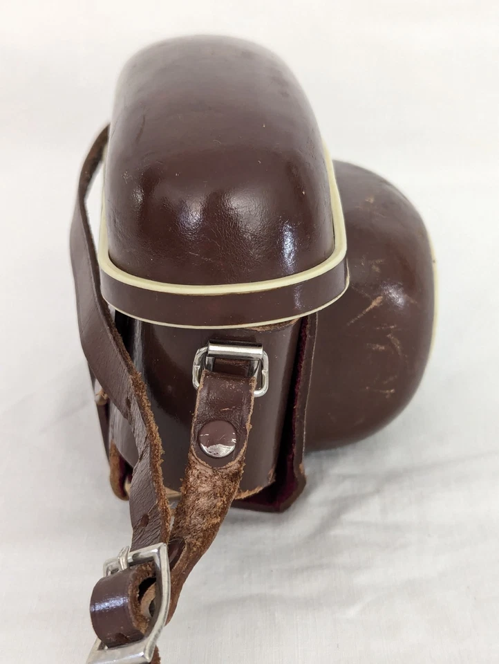 Estuche de cuero vintage para cámara Zeiss Ikon AG 1264/24 hecho en Alemania Foto 2 de 4