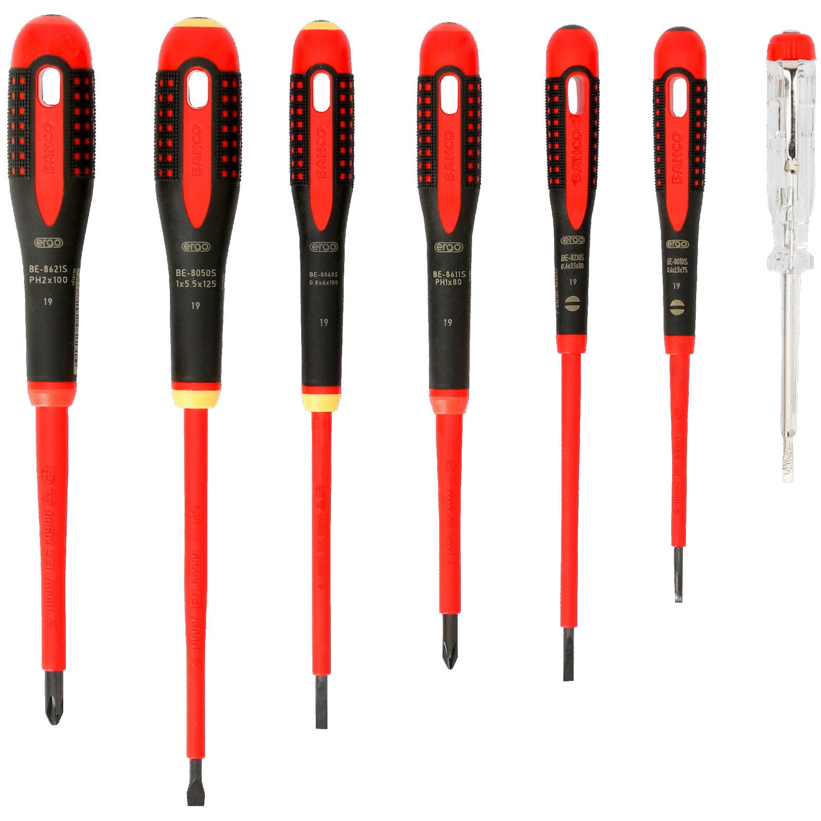 Bahco Black 7 Piece Be-9887S Ergo Vde Insulated Screwdriver Set - Image 2