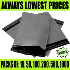Postal Mailing Bags Grey Parcel Shipping Packing Posting Postage Post Mail Bags
