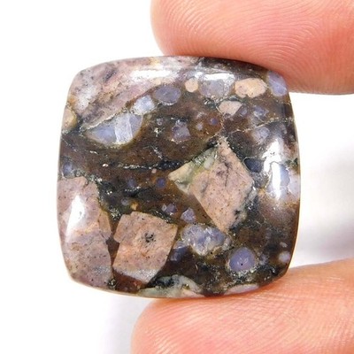 34,25Cts. 100% natürliche blau gefleckt WAS SEIN lose Kappe aus Edelstein