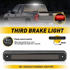 FOR GMC C1500 CHEVY K1500 1988-1998 THIRD 3RD TAIL BRAKE LIGHT CARGO LAMP SMOKED