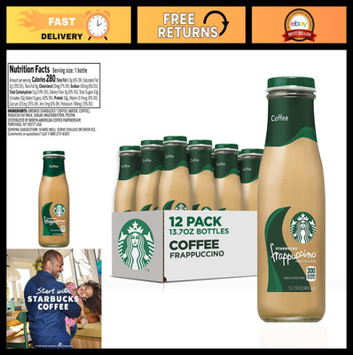 Delicious Coffee Frappuccino Drink - 13.7 fl oz Bottles, 12 Pack - Chilled Refre
