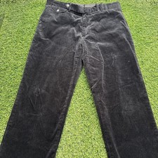 Vintage Y2K Polo Ralph Lauren Corduroy Pants Mens 36x30 Black Cotton